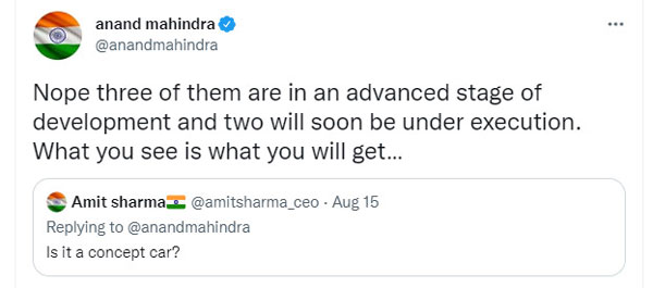 ಮಹೀಂದ್ರಾ ಬಾರ್ನ್ ಇವಿ ಕಾರುಗಳು: ಇವು ಕೇವಲ ಪರಿಕಲ್ಪನೆಲ್ಲ..ಉತ್ಪಾದನೆಗೊಳ್ಳಲಿರುವ ಮಾದರಿಗಳು..