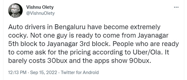 ಬೆಂಗಳೂರಿನಲ್ಲಿ ಹೆಚ್ಚುವರಿ ಶುಲ್ಕ ವಿಧಿಸಿದ ಓಲಾ, ಉಬರ್ ವಿರುದ್ಧ 292 ಪ್ರಕರಣ ದಾಖಲು