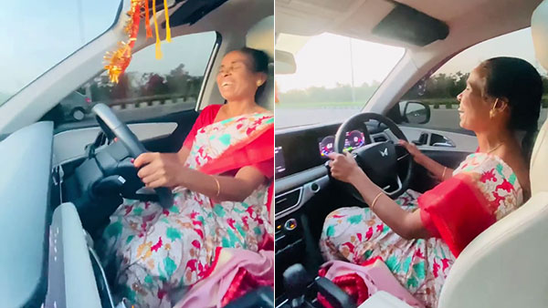 ತಾಯಿಗೆ ಕಾರನ್ನು ಓಡಿಸುವ ಆಸೆ: ಕನಸನ್ನು ನನಸಾಗಿಸಿ ಖುಷಿಯನ್ನು ಹಂಚಿಕೊಂಡ ಯುವಕ