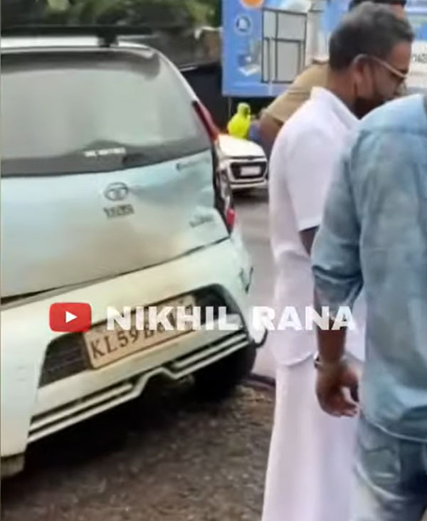 ಟಾಟಾ ನ್ಯಾನೋ ಕಾರಿಗೆ ಡಿಕ್ಕಿ ಹೊಡೆದ ಟೊಯೊಟಾ ಫಾರ್ಚುನರ್ ಎಸ್ಯುವಿಯ ಪರಿಸ್ಥಿತಿ ನೋಡಿ